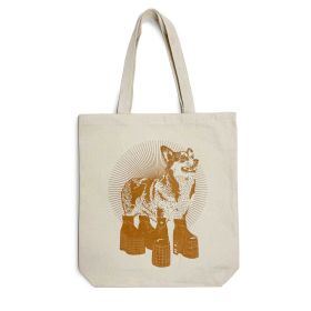 Platform Corgi Canvas Tote Bag