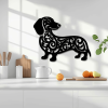 "Black Iron Dachshund Dog Metal Wall Art â€“ Modern Home & Outdoor Decor for Living Room, Bedroom, Bathroom, Garden, Patio | Waterproof